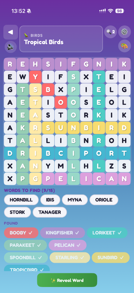 I Love Word Search app screenshot